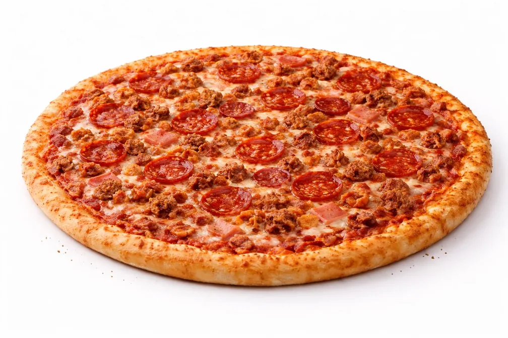 Meat Lover Pizza on in-house dough at Pizza On Fire in southeast Calgary